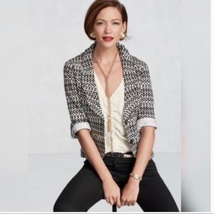 Cabi #298 Du Jour Cropped Geometric Ruched Blazer